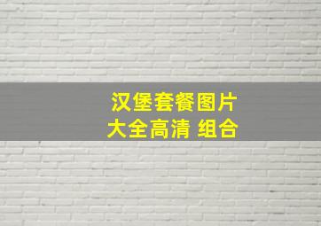 汉堡套餐图片大全高清 组合